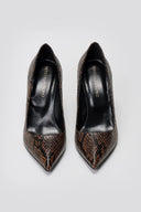 Pumps Snake Print TFP - Brown Snake Print - thefashionproject.gr - TFP