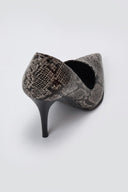 Pumps Snake Print TFP - Grey Snake Print - thefashionproject.gr - TFP