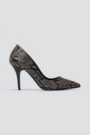 Pumps Snake Print TFP - Grey Snake Print - thefashionproject.gr - TFP