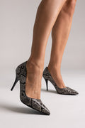 Pumps Snake Print TFP - Grey Snake Print - thefashionproject.gr - TFP