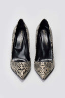 Pumps Snake Print TFP - Ivory Black Snake Print - thefashionproject.gr - TFP