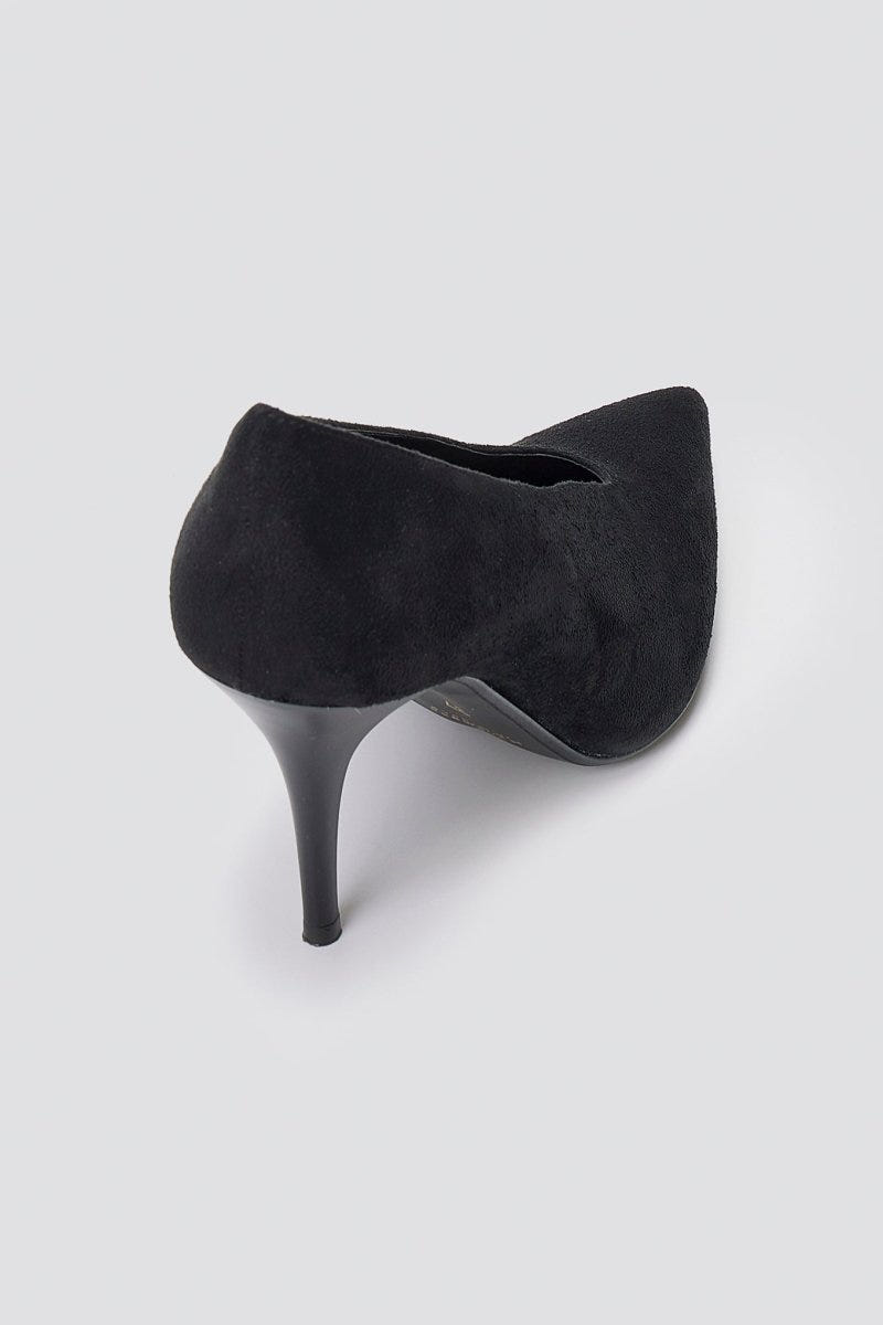 Pumps Stiletto Heel TFP - Black Suede - thefashionproject.gr - TFP