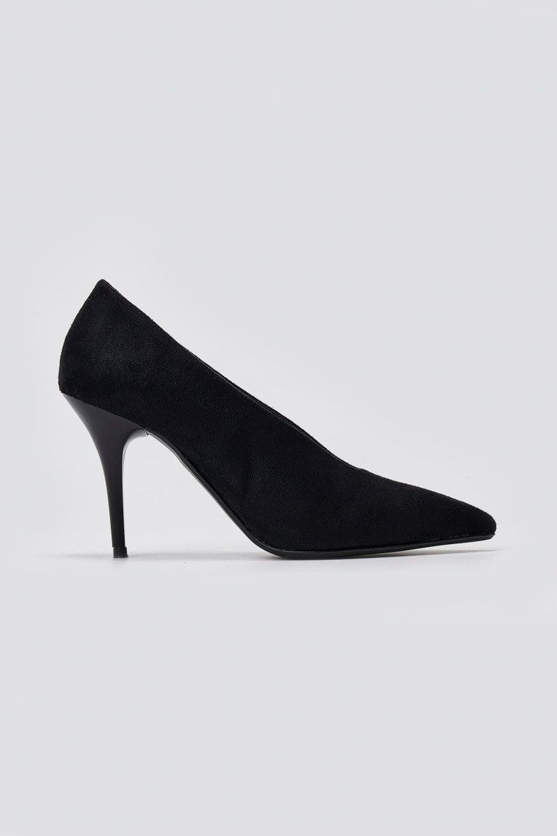 Pumps Stiletto Heel TFP - Black Suede - thefashionproject.gr - TFP