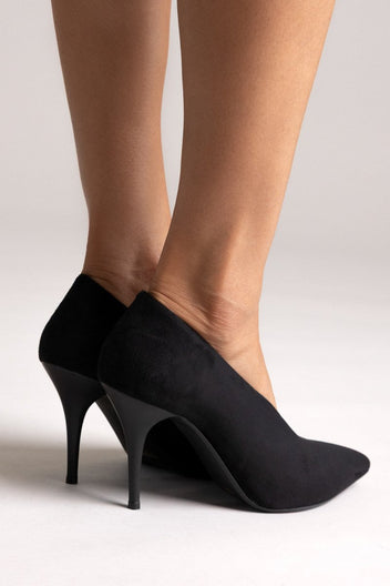 Pumps Stiletto Heel TFP - Black Suede - thefashionproject.gr - TFP