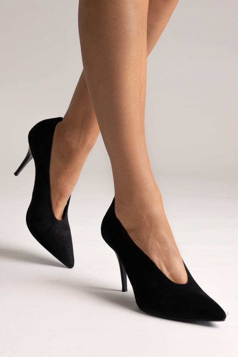 Γόβες Στιλέτο TFP - Μαύρο Σουέτ