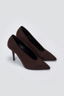 Pumps Stiletto Heel TFP - Brown Suede - thefashionproject.gr - TFP