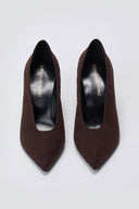 Pumps Stiletto Heel TFP - Brown Suede - thefashionproject.gr - TFP