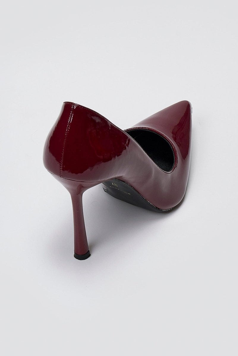 Pumps Stiletto TFP - Bordeaux Patent - thefashionproject.gr - TFP