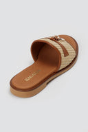 RAGAZZA - Raffia Slide Sandals - Natural Jute