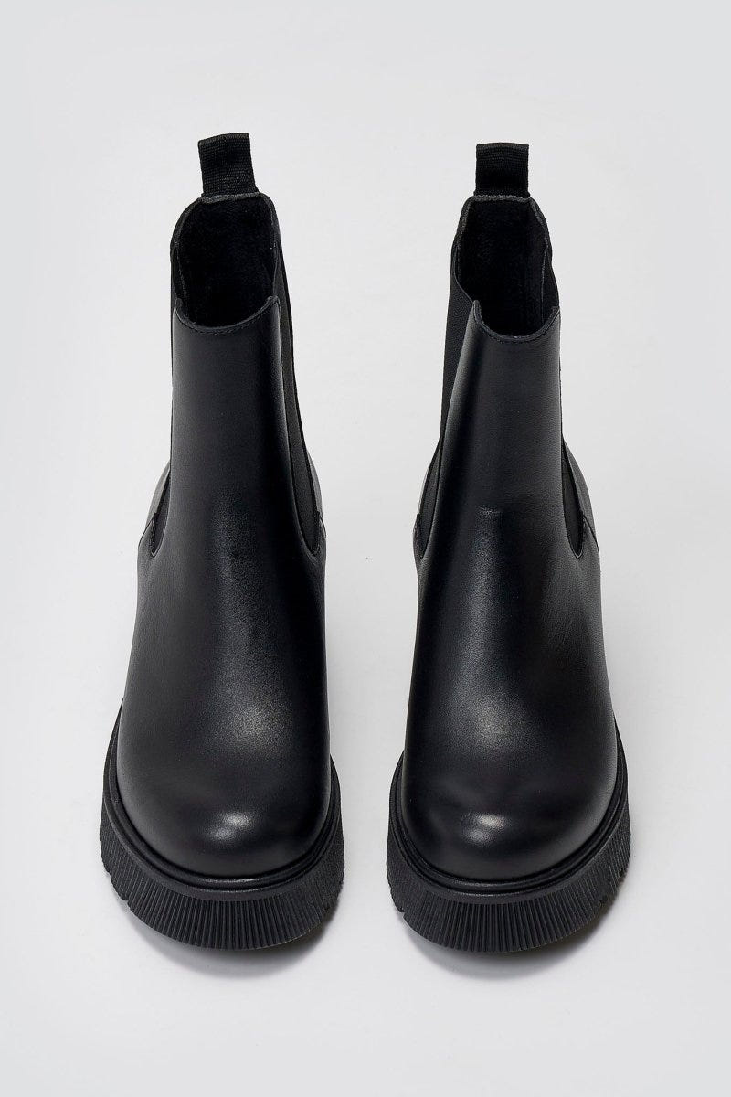 Ragazza 0133 Leather Chelsea Boots - Black Matte - thefashionproject.gr - RAGAZZA