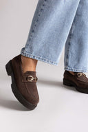 Ragazza 0190 Suede Leather Comfort Loafers - Καφέ - thefashionproject.gr - RAGAZZA