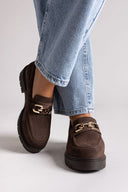 Ragazza 0190 Suede Leather Comfort Loafers - Καφέ - thefashionproject.gr - RAGAZZA