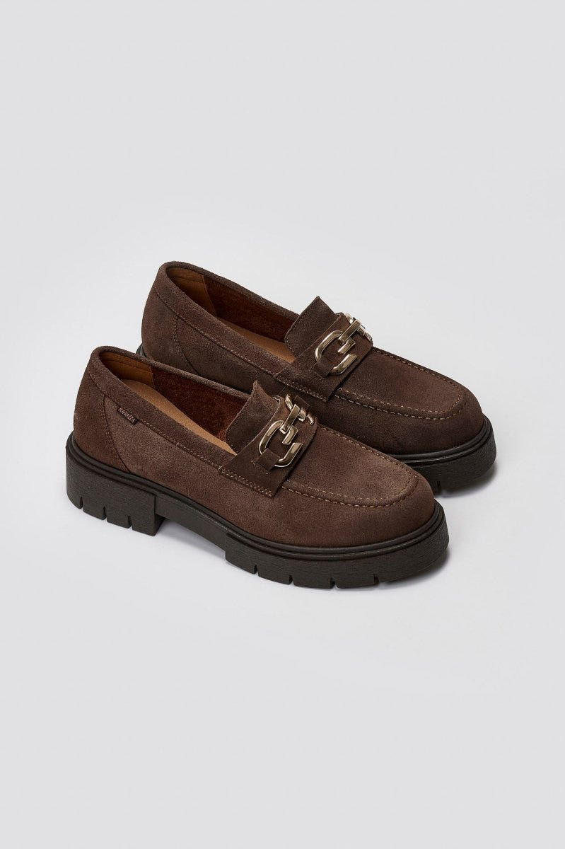 Ragazza 0190 Suede Leather Comfort Loafers - Καφέ - thefashionproject.gr - RAGAZZA