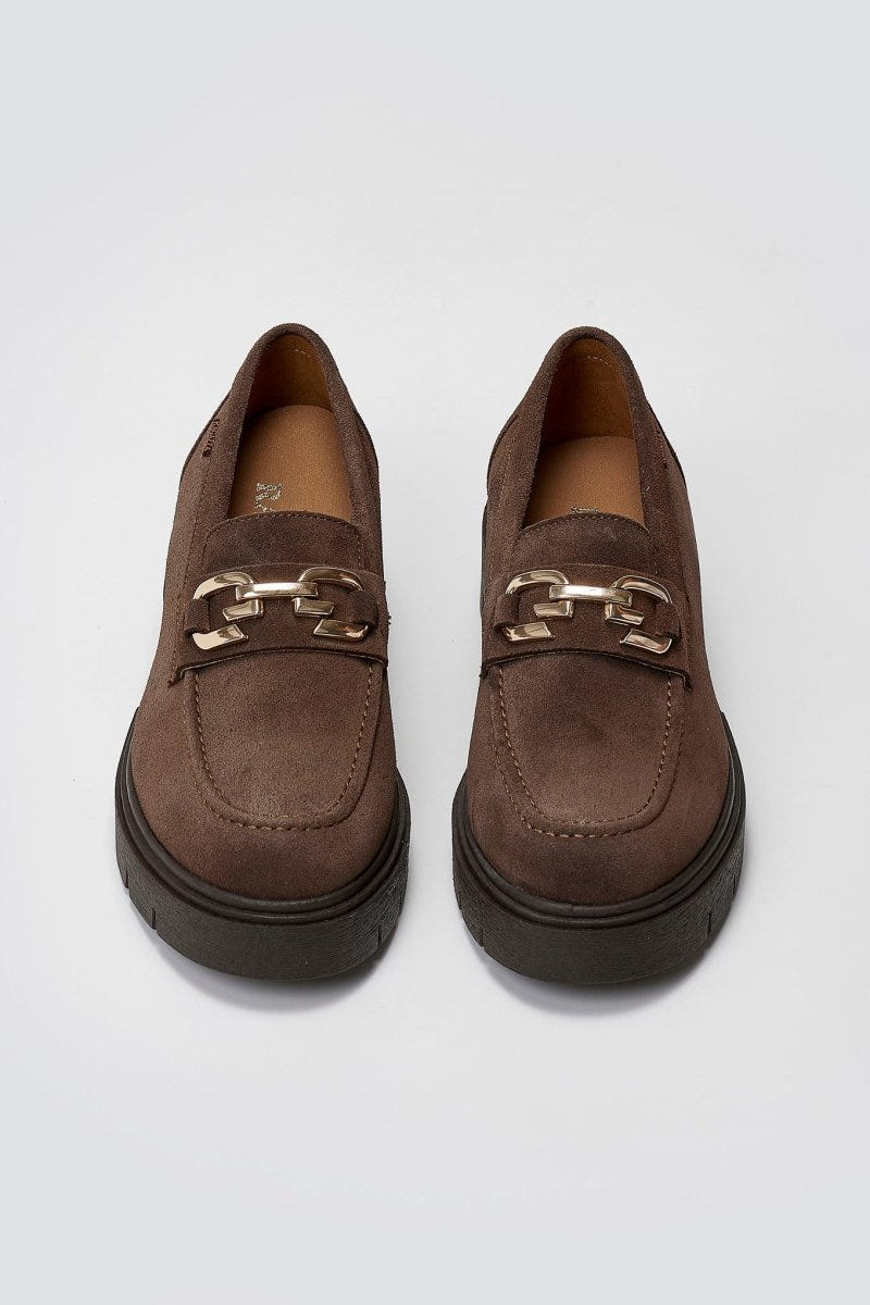 Ragazza 0190 Suede Leather Comfort Loafers - Καφέ - thefashionproject.gr - RAGAZZA