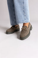 Ragazza 0190 Suede Leather Comfort Loafers - Λαδί - thefashionproject.gr - RAGAZZA