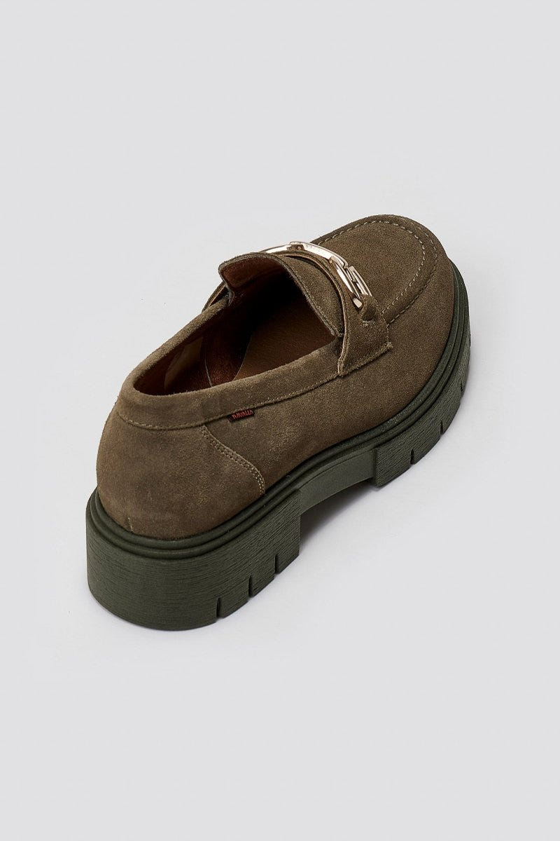 Ragazza 0190 Suede Leather Comfort Loafers - Λαδί - thefashionproject.gr - RAGAZZA