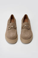 Ragazza 0190 Suede Leather Comfort Loafers - Μπεζ - thefashionproject.gr - RAGAZZA
