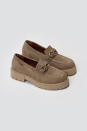 Ragazza 0190 Suede Leather Comfort Loafers - Μπεζ - thefashionproject.gr - RAGAZZA