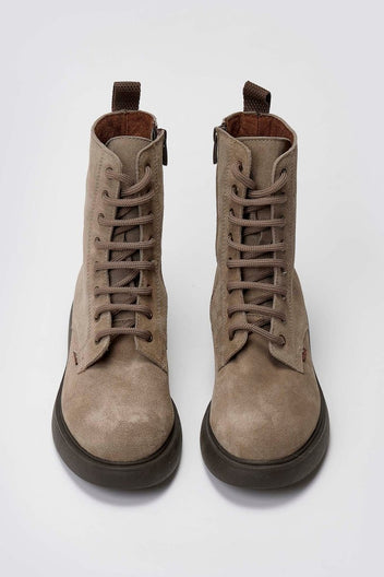 Ragazza 0230 Suede Lace - Up Ankle Boot - Taupe Suede - thefashionproject.gr - RAGAZZA