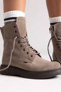 Ragazza 0230 Suede Lace - Up Ankle Boot - Taupe Suede - thefashionproject.gr - RAGAZZA