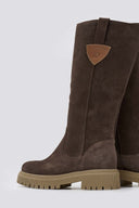 Ragazza 0297 Mid - Length Suede Leather Boots - Brown Suede - thefashionproject.gr - RAGAZZA