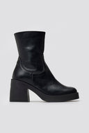 Ragazza 0471 Heeled Ankle Boots with Square Toe - Black Matte - thefashionproject.gr - RAGAZZA