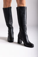 RAGAZZA Block Heel Boots 0710 - Black Matte - thefashionproject.gr - RAGAZZA