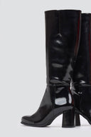 RAGAZZA Block Heel Boots 0710 - Black Patent - thefashionproject.gr - RAGAZZA