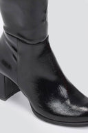RAGAZZA Block Heel Boots 0710 - Black Patent - thefashionproject.gr - RAGAZZA