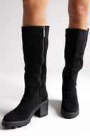 Refresh 173033 Vegan Suede Stretch Boots - Black Suede - thefashionproject.gr - Refresh