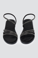 Estil - Rhinestone Sandals - Black Suede
