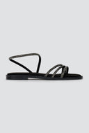 Estil - Rhinestone Sandals - Black Suede