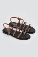 Estil - Rhinestone Sandals - Bronze