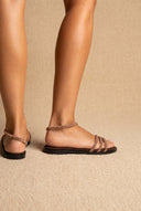 Estil - Rhinestone Sandals - Brown Suede