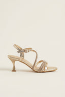 TFP - Rhinestone Strap Sandals - Gold