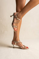 TFP - Rhinestone Strap Sandals - Gold