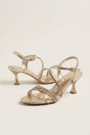 TFP - Rhinestone Strap Sandals - Gold