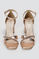 TFP - Rhinestone Strap Sandals - Matte Rose Gold