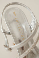 TFP - Rhinestone Strap Sandals - Silver Metallic