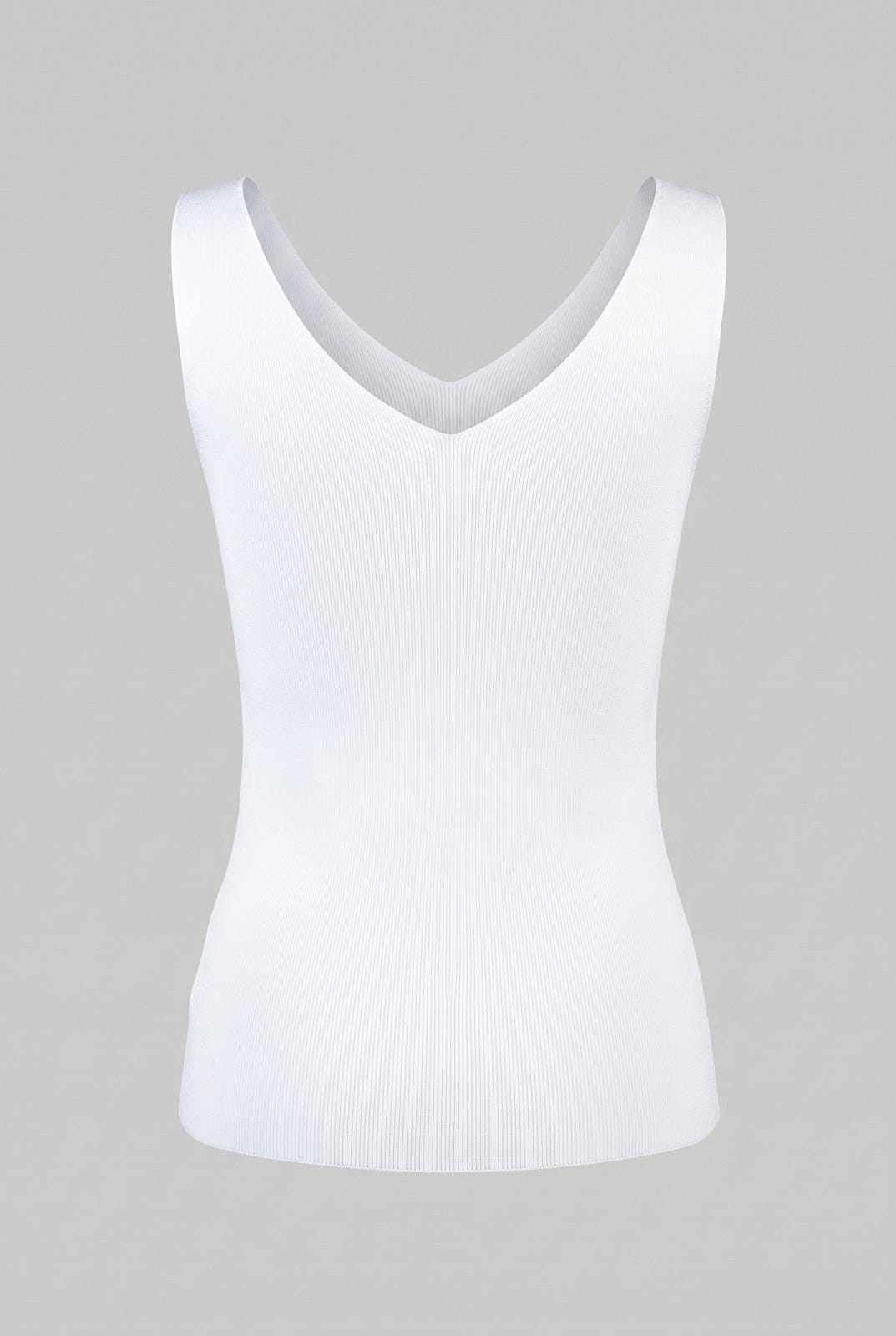 BISOU - Ribbed Crop Top Wide Strap - White