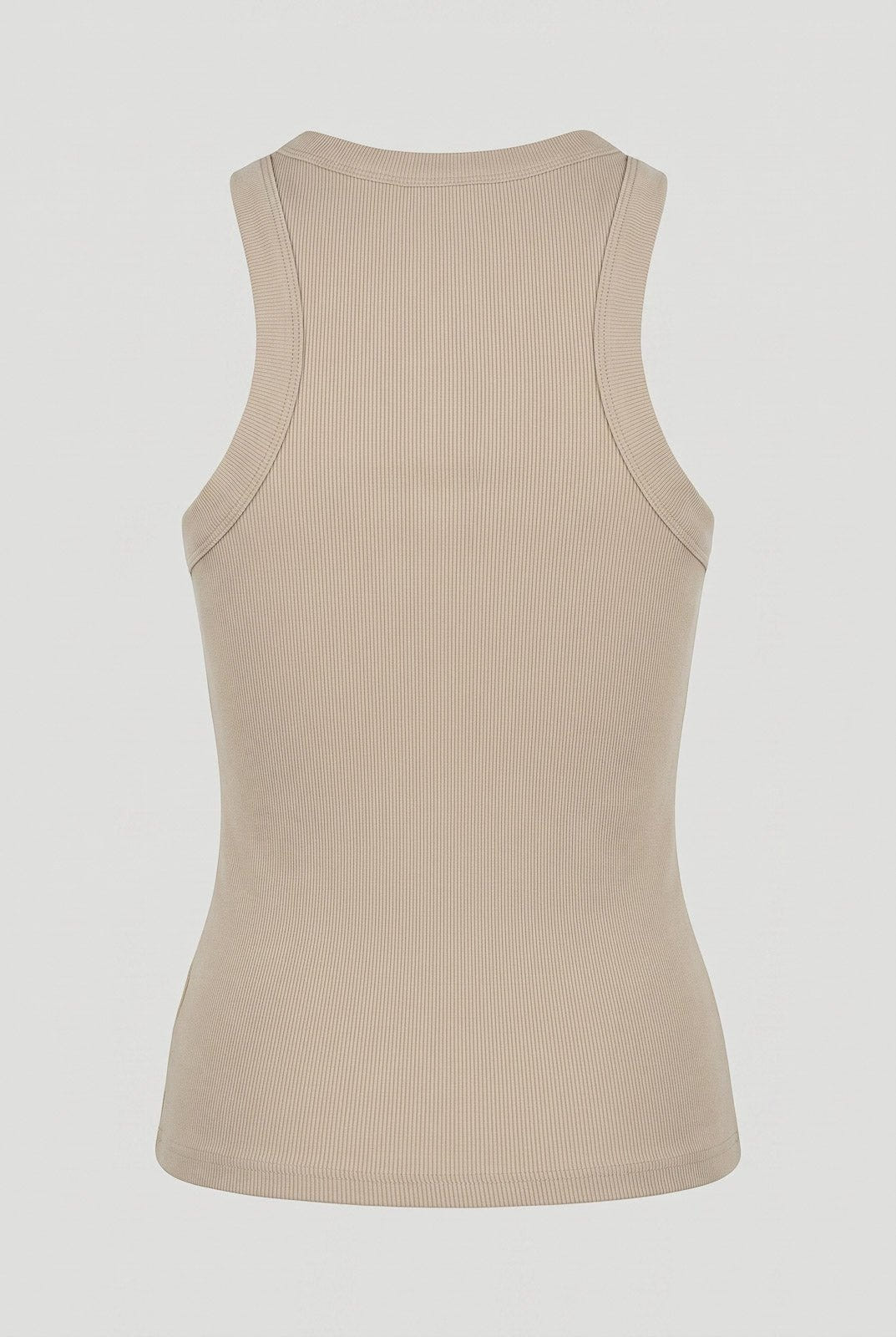 Jean Louis Francoise - Ribbed Sleeveless Top - Beige