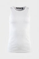 VERO MODA - Ribbed Sleeveless Top Fitted - White
