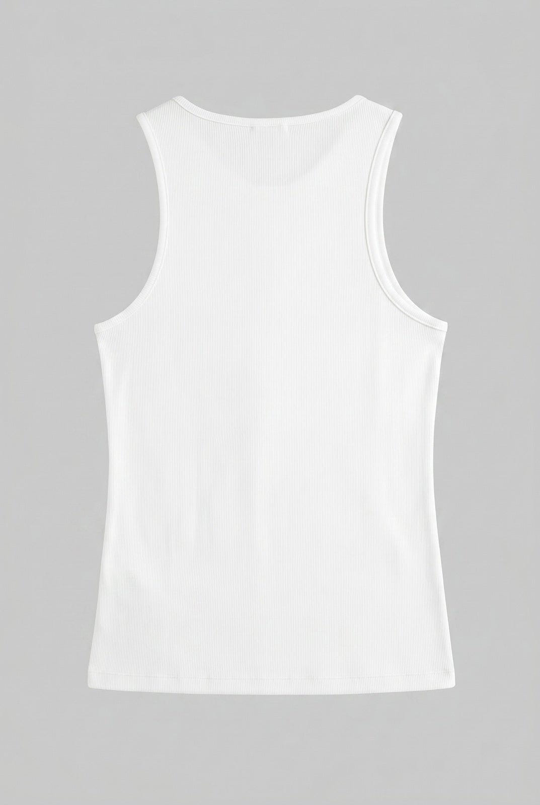 VERO MODA - Ribbed Sleeveless Top Fitted - White