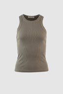 Jean Louis Francoise - Ribbed Sleeveless Top - Khaki