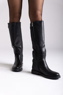 Riding Boots Buckle Straps - Black Matte - thefashionproject.gr - Stephan