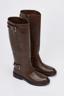 Riding Boots Buckle Straps - Light Brown Matte - thefashionproject.gr - Stephan