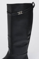 Riding Boots Strap Detail - Black Matte - thefashionproject.gr - Stephan