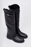 Riding Boots Strap Detail - Black Matte - thefashionproject.gr - Stephan