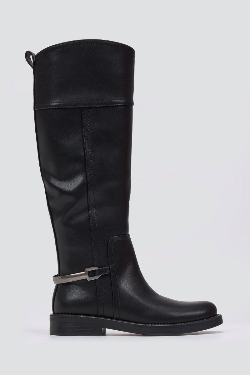 Stephan - Riding Boots Zip Closure - Black Matte