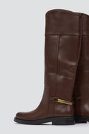 Riding Boots Zip Closure - Brown Matte - thefashionproject.gr - Stephan
